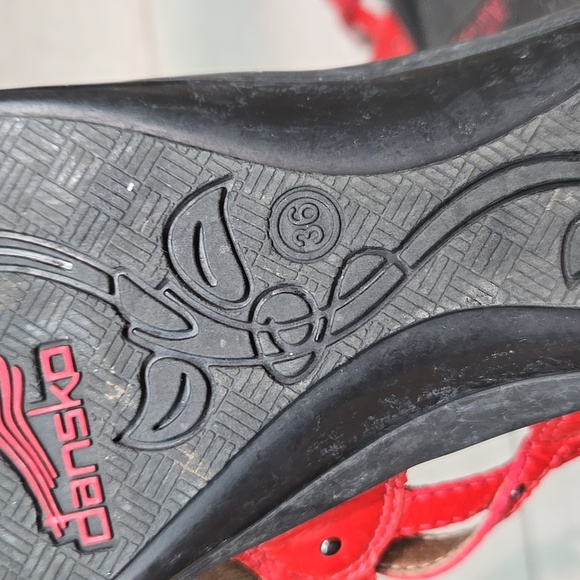 Dansko Women Jolie Red Strappy Leather Sandals Shoes Sz 36/6-6.5 - Picture 11 of 12